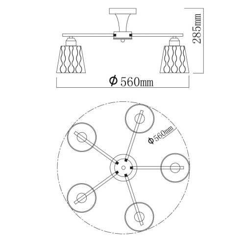 Люстра потолочная De City Вита 220013005 фото 9