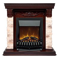 Каминокомплект PATRICIA/АДРИАНА Орех с очагом Электроочаг FOBOS ЛАЙТ/ФОБОС ЛАЙТ