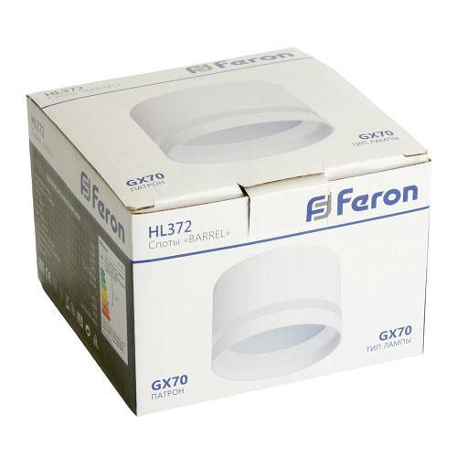 Светильник потолочный Feron HL372 LUNA 25W, 230V, GX70, белый фото 4