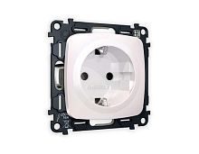 Комплект механизма электрической розетки AMBRELLA VOLT OMEGA Жемчуг с/з на винтовых зажимах QUANT (OP2060, VM141) MO206010