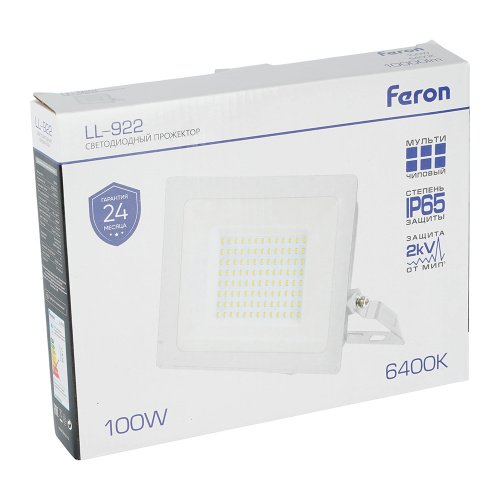 Светодиодный прожектор Feron LL-922 IP65 100W 6400K фото 6