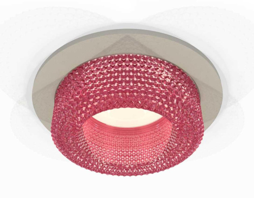 Комплект встраиваемого светильника Ambrella light Techno Spot XC7623022 SGR/PI серый песок/розовый (C7623, N7193)