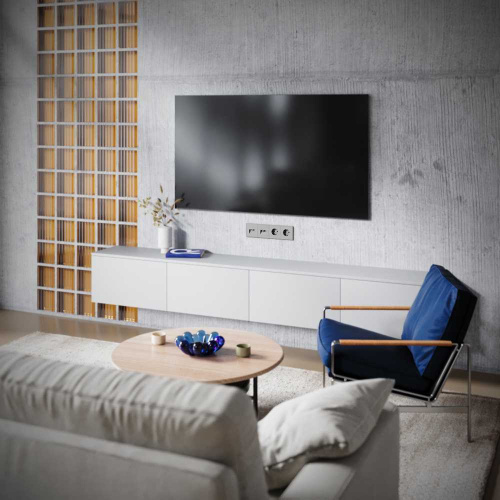 Розетка телевизионная встраиваемая S70 TV+RJ45 кат. 6, (кашемир) Voltum VLS060703 фото 4