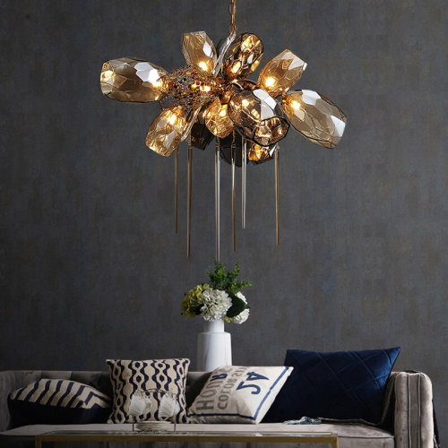 Люстра 8898P/AL gold/smoky фото 11