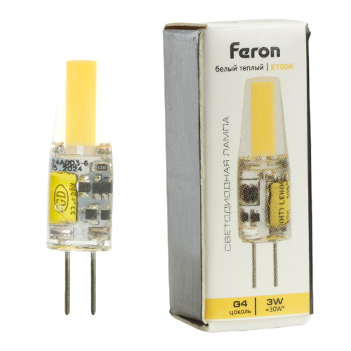 Лампа светодиодная Feron LB-424 G4 3W 12V 2700K фото 7