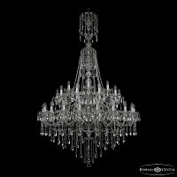 Люстра хрустальная 1415/20+10+5/400/XL-185/2d Ni