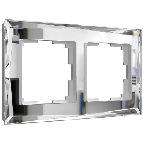 Рамка из стекла на 2 поста Diamant зеркальный W0021220