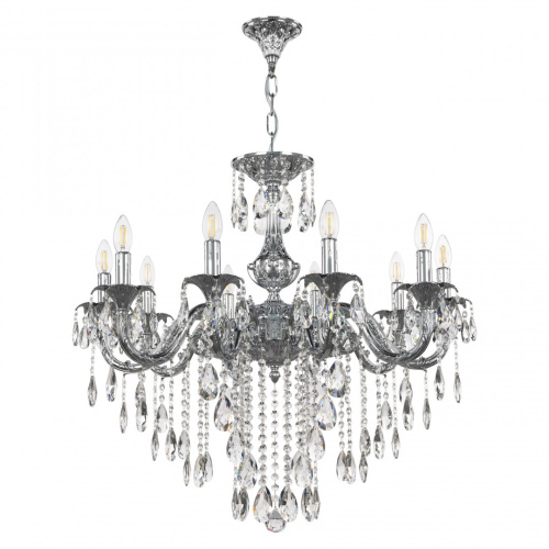 Люстра с хрустальными подвесками AL79101/10/250 B Ni Bohemia Ivele Crystal (Богемия Ивеле Кристалл)