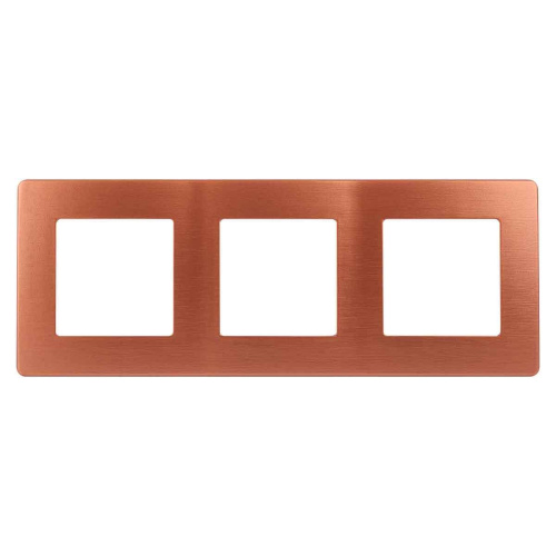 Рамка 3-постовая ЭРА 12 сатин медь 12-5103-14 Б0052527 Рамка 3-постовая ЭРА 12 сатин медь 12-5103-14 Б0052527