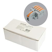 Клемма супер-компактная разветвительная 1 вход, 4 выхода, наборная STEKKER,LD220-104