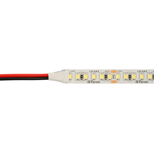 Светодиодная LED лента Feron LS502, 180SMD(2835)/м 16Вт/м 24V 30000*10*1.22мм 3000К 30м IP20 фото 6