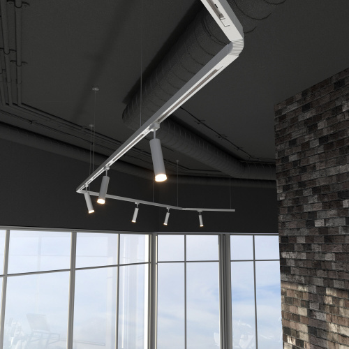 Гибкий коннектор для однофазного шинопровода белый TRC-1-1-FLEX-WH фото 5