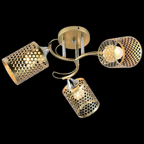 Потолочная люстра Reluce 01322-0.3-03 MATT GOLD+CR фото 5 Потолочная люстра Reluce 01322-0.3-03 MATT GOLD+CR фото 5