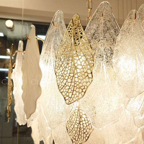 Люстра Cloyd SENEGAL-A C15 / Ø60 см - с золотыми листьями - золото (арт.10366) фото 2