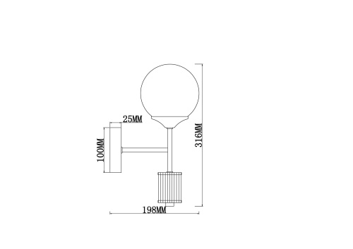 Настенный светильник (бра) Freya FR5185WL-01BS фото 2