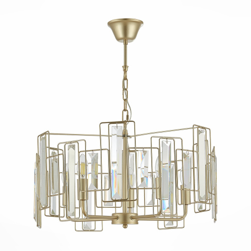 SLE103403-05 Светильник подвесной Шампань/Прозрачный E14 5*40W GIANO фото 6