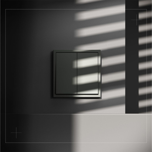 Выключатель с самовозвратом встраиваемый Voltum S70 двухклавишный 10А, (титан) VLS020606 фото 4