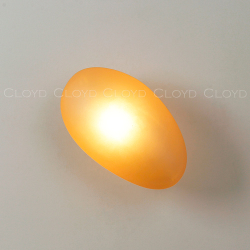 Бра Cloyd GEROLL W1 / шир. 22 см - латунь - янтарное стекло (арт.20376)