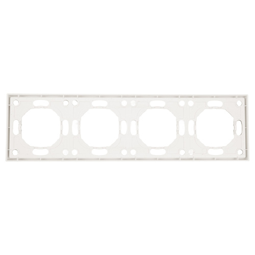 Рамка STEKKER, PFR00-5004-01 4-местная, серия Эмили, белый фарфор, soft touch фото 4