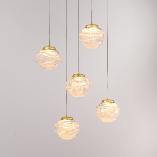 Подвесной светильник MD25030003-5A gold/clear фото 2