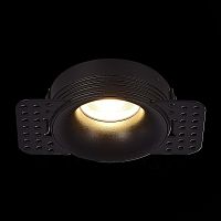 ST218.448.01 Св-к встр. Черный GU10 1*50W  IP20 D78xH30 165-265V Без ламп Встраиваемые светильники