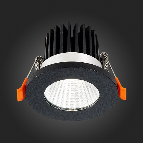 ST704.438.10 Св-к встр. Черный LED 1*10W 3000K 900Lm Ra>90 38° IP20 D80xH60 170-240V Встраиваемые светильники фото 5