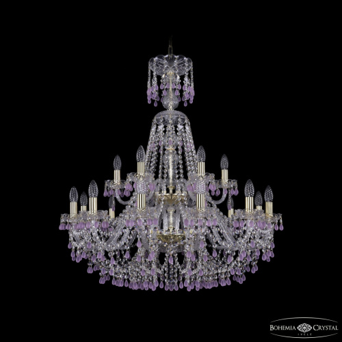 Люстра хрустальная 1410/12+6/300/XL-95/2d G V7010 Bohemia Ivele Crystal (Богемия Ивеле Кристалл)