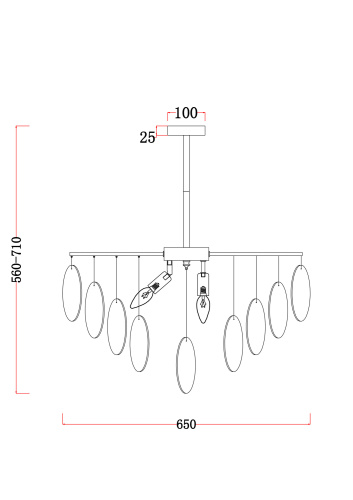 Люстра Freya FR5104PL-06BS фото 3