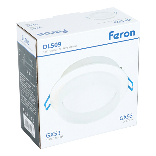 Светильник встраиваемый Feron DL509 потолочный GX53 белый фото 11