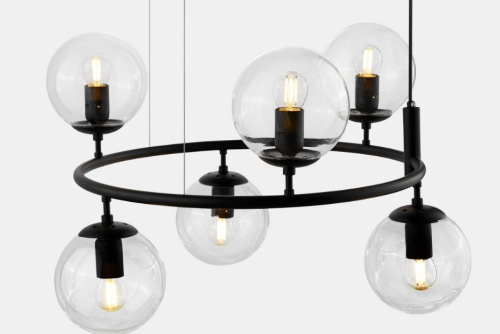 Подвесной светильник Lumina Deco Ceredo LDP 6034-6 RND BK фото 5