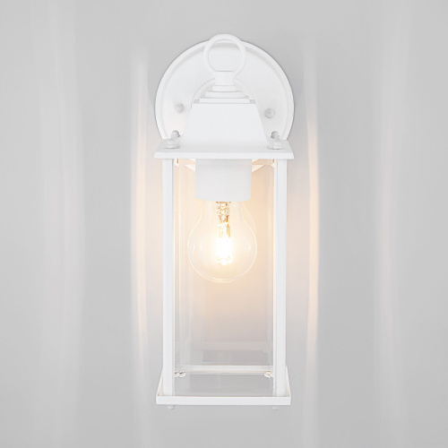 Уличный настенный светильник Brick белый IP33 1008D белый фото 3