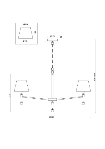 Подвесной светильник Freya FR5190PL-07BS1 фото 4