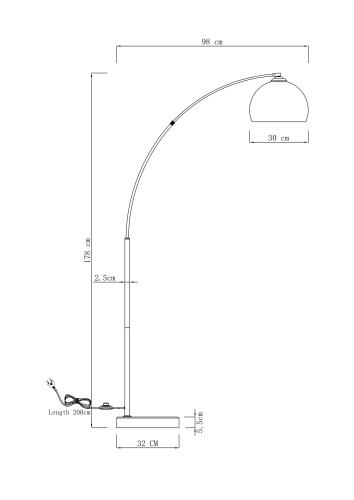 Торшер Moderli V10992-F Arco фото 3 Торшер Moderli V10992-F Arco фото 3
