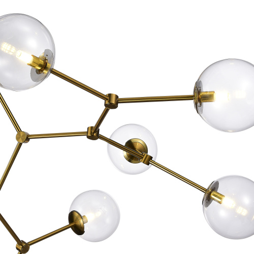 SL1506.203.08 Люстра подвесная ST-Luce Золотистый/Прозрачный E14 8*40W CHIETI фото 2