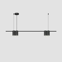 DK4061-BK Подвесной светильник ORBIT, IP20, 4xGU10 LED до 15 Вт, черный матовый, алюминий
