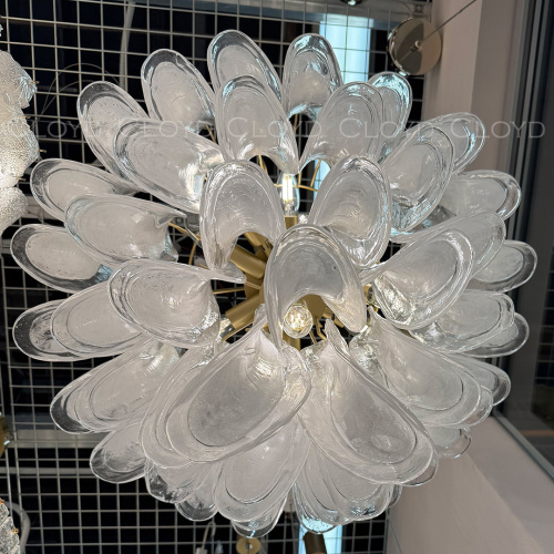 Люстра Cloyd AZORES-B C10 / Ø65 см - латунь светл. - бело-прозрачн.стекло (арт.11652) фото 4