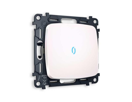 Комплект механизма 1-кл выключателя AMBRELLA VOLT с подсветкой 10000K OMEGA Жемчуг QUANT (OP2020, VM101, G17B) MO202020