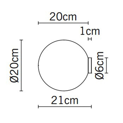 Настенный/Потолочный светильник Lumi Sfera d20 фото 2