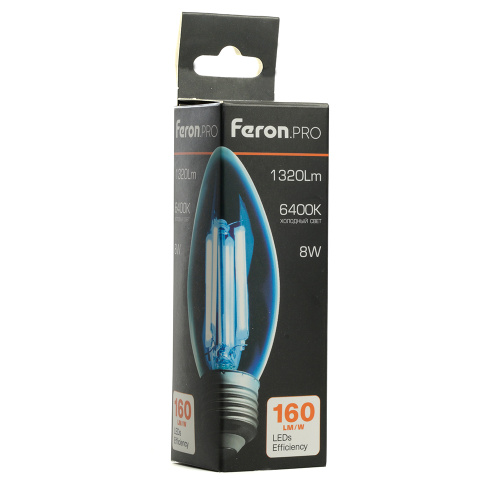 Лампа светодиодная Feron.PRO LB-1208 Свеча E27 1320LM 8W 175-265V 6400K фото 9