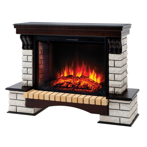 Каминокомплект COUNTRY/БРУКЛИН Античный дуб с очагом Электроочаг EPSILON/ЭПСИЛОН 33 фото 2