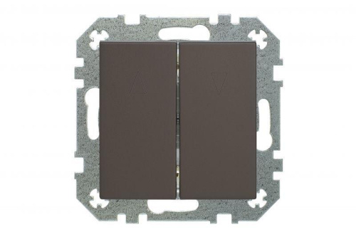 Выключатель жалюзи двухклавишный Liregus Retro коричневый омбре 29-013 фото 2