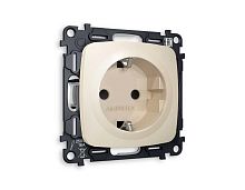 Комплект механизма электрической розетки AMBRELLA VOLT OMEGA Бежевый матовый с/з с шторками QUANT (OP3270, VM141) MO327010