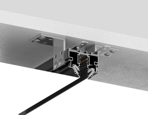 Шинопровод для монтажа в натяжной ПВХ потолок системы крепления Гарпун 2м Ambrella Light TRACK SYSTEM GL1945 фото 4