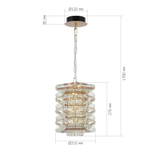 SL6137.203.01 Светильник подвесной ST-Luce медь/прозрачный E14 1*40W STROZZI фото 2