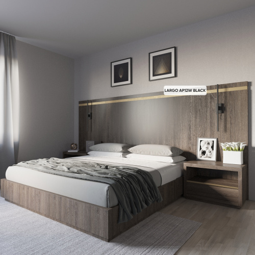 Бра Crystal Lux LARGO AP12W BLACK фото 6