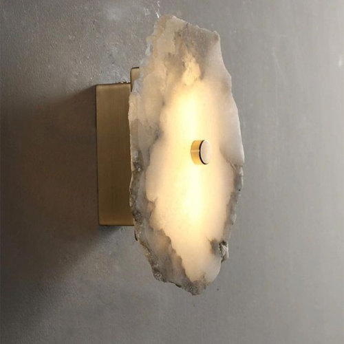 Бра Cloyd KNOSS-A W1 / Ø15 см - алебастр - латунь (арт.20268)