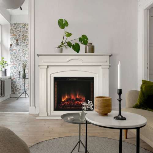 Каминокомплект MIRRA/ЛИМА Пастельно-белый с очагом Электроочаг EPSILON 26 фото 3