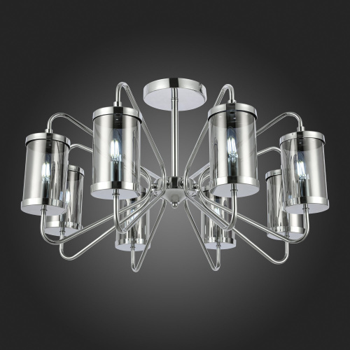 SLE102302-08 Светильник потолочный Хром/Дымчатый E14 8*40W VALIERI фото 9