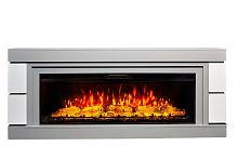 Каминокомплект ДЭНВЕР Серый камень/Белый с очагом Электроочаг JOKER/ДЖАСПЕР 52