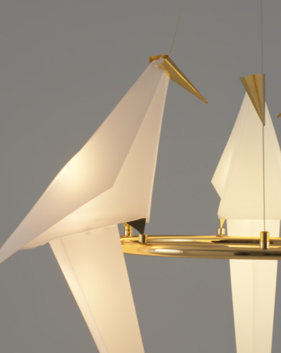 Подвесной светодиодный светильник Moderli V3071-3PL origami Birds 3*LED*6W фото 4